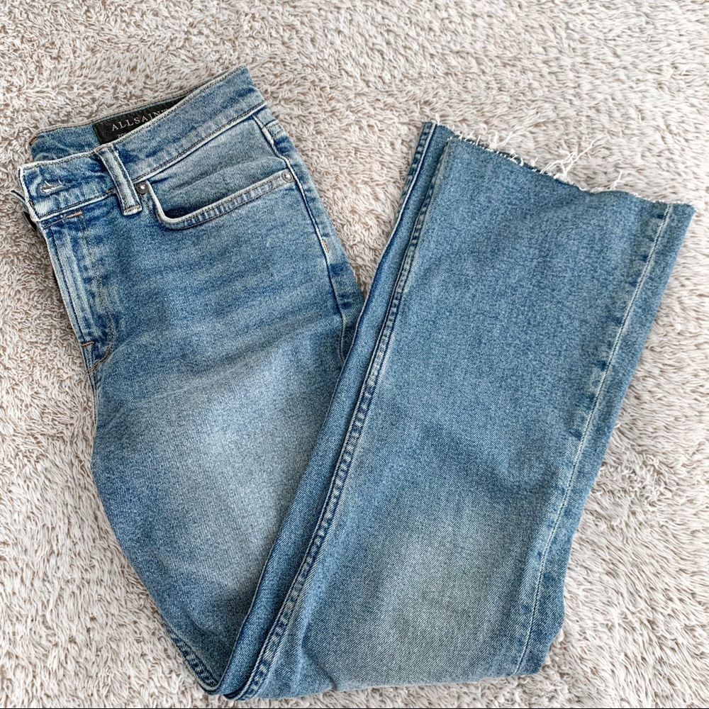 All Saints Kick Flare Crop Jeans